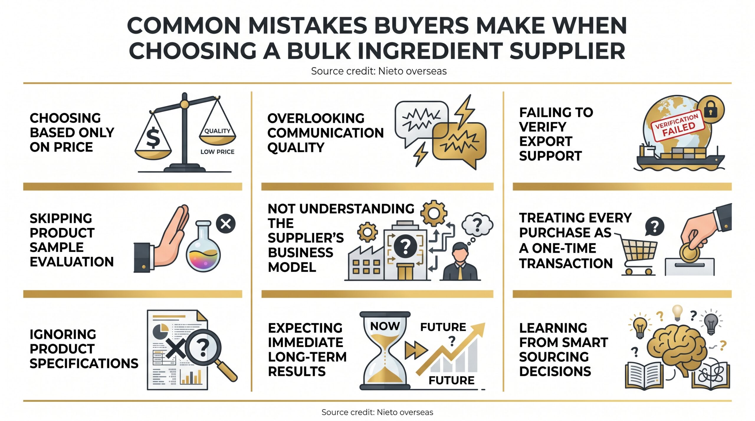 Common Mistakes Buyers Make When Choosing a Bulk Ingredient Supplier