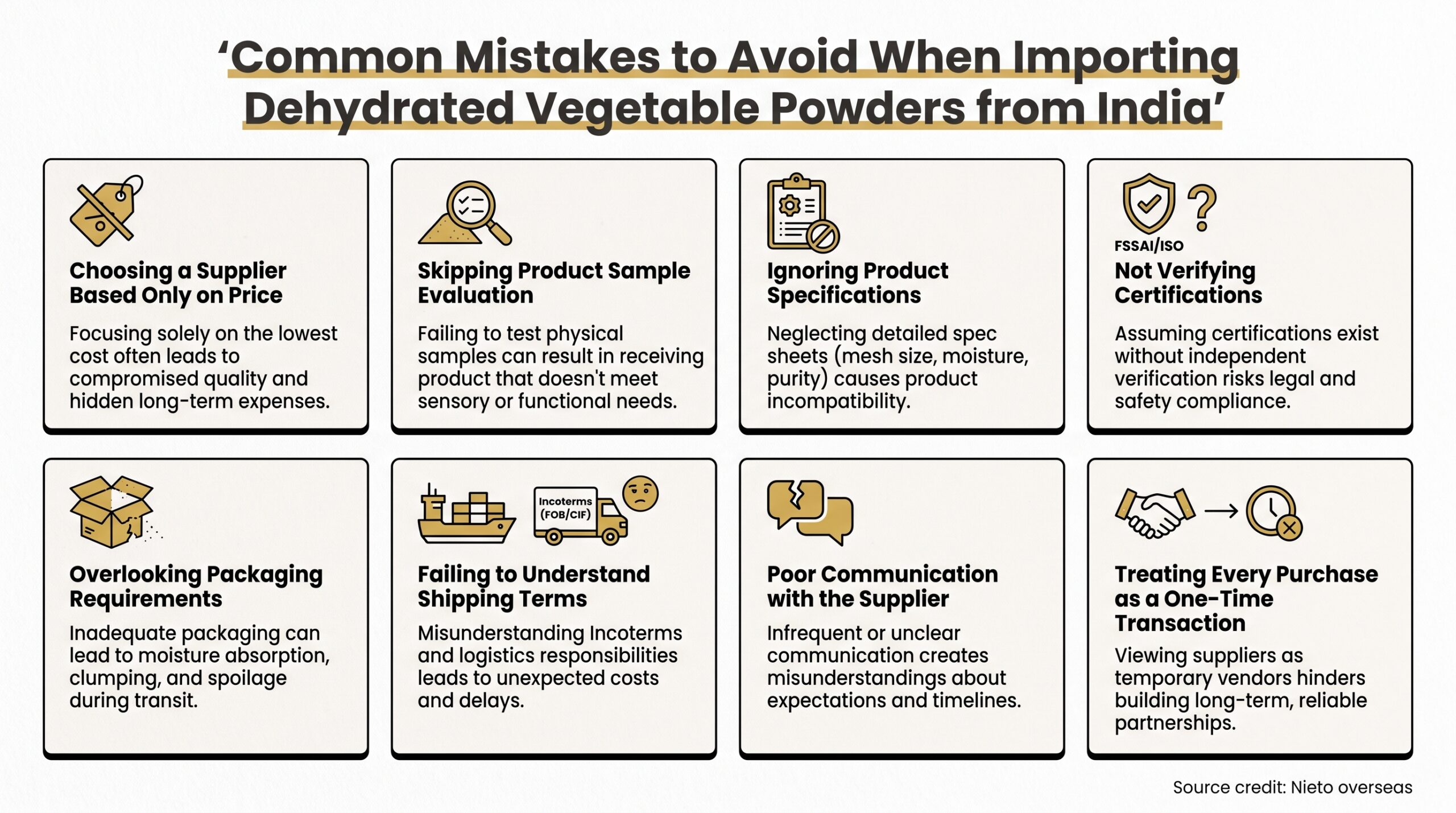 Common Mistakes to Avoid When Importing Dehydrated Vegetable Powders from India